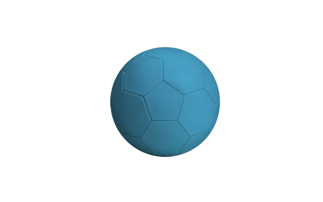 blue soccer ball