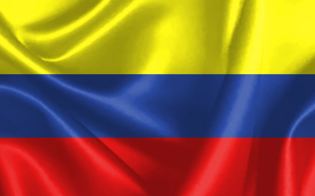 colombia flag background