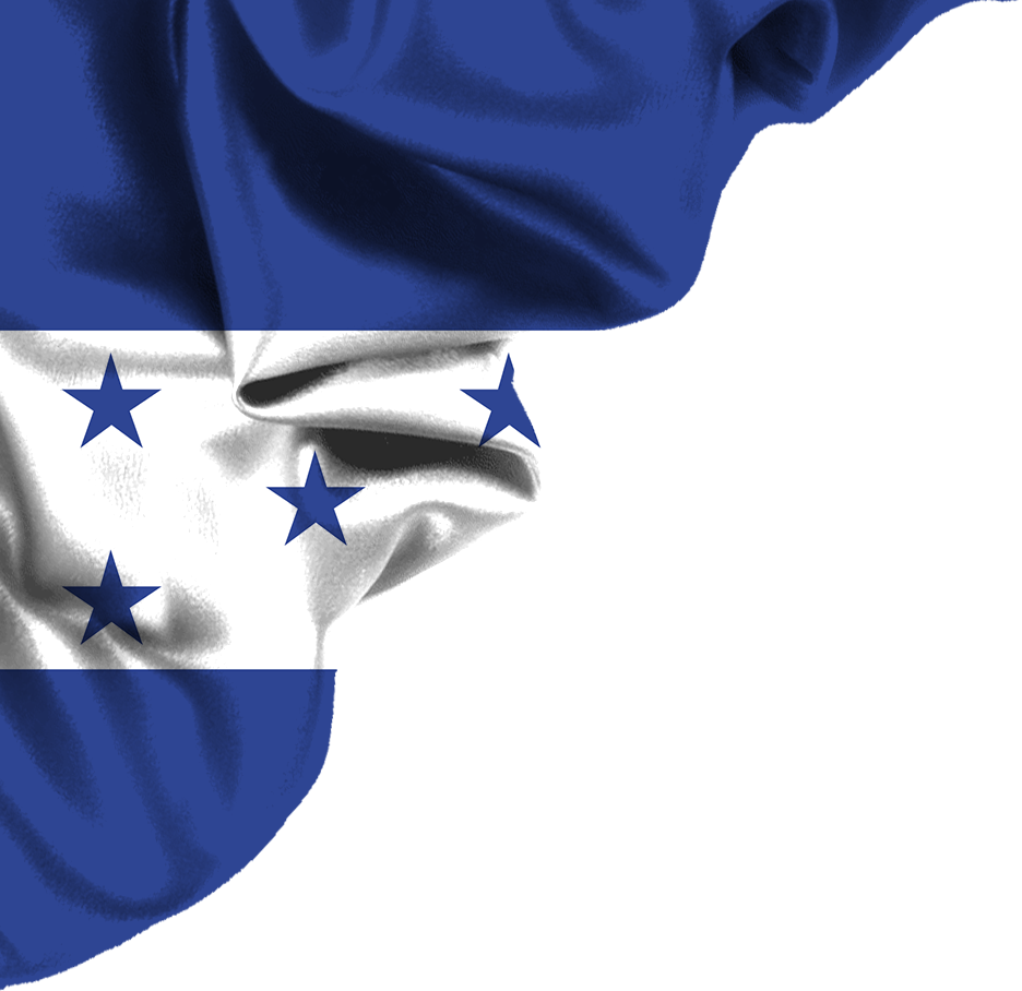 Honduras flag png corner design PNG Basket