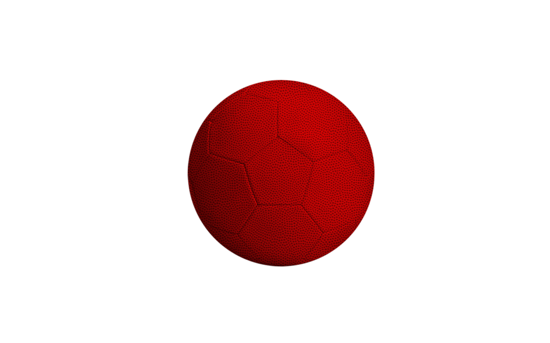 red color soccer ball png