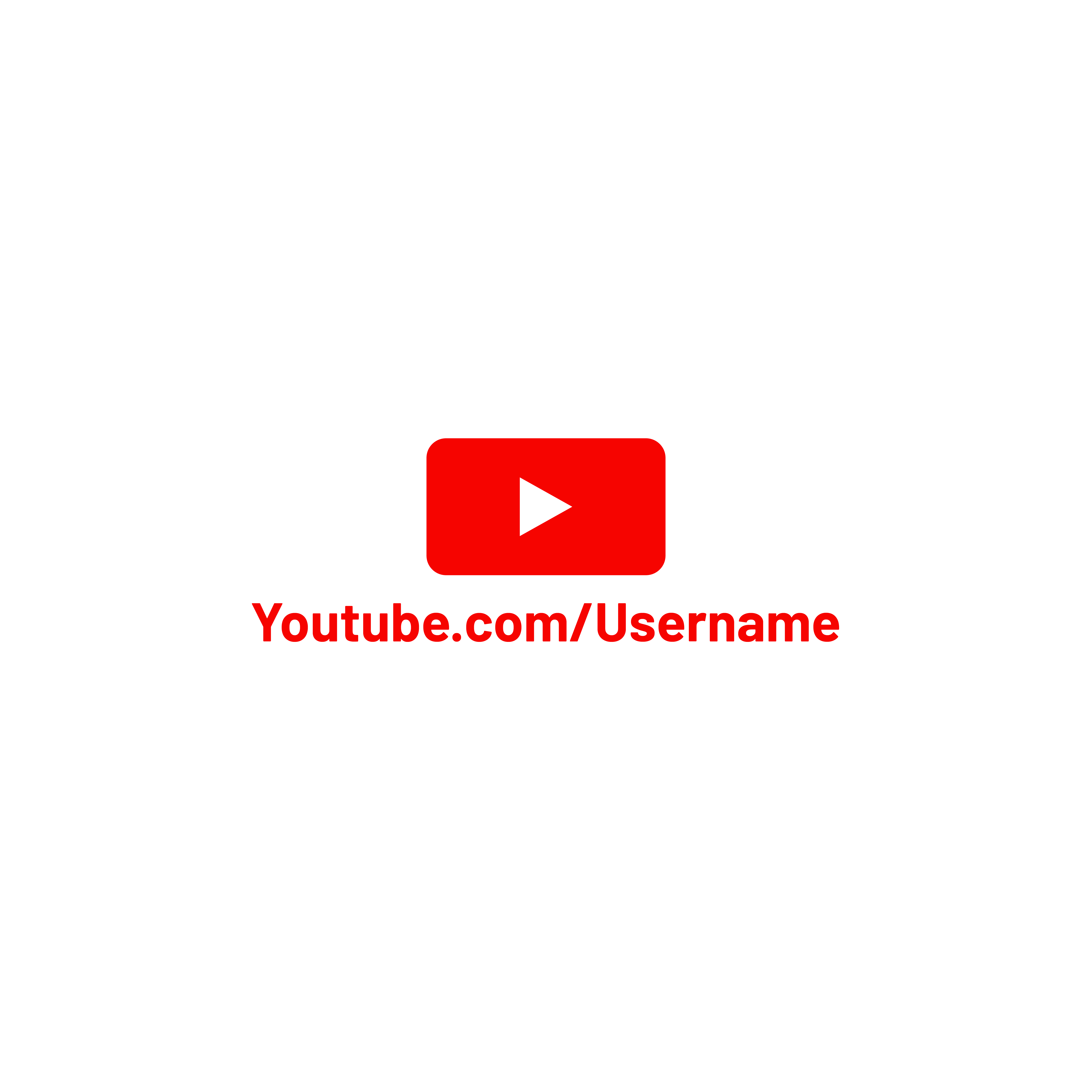 youtube logo with username