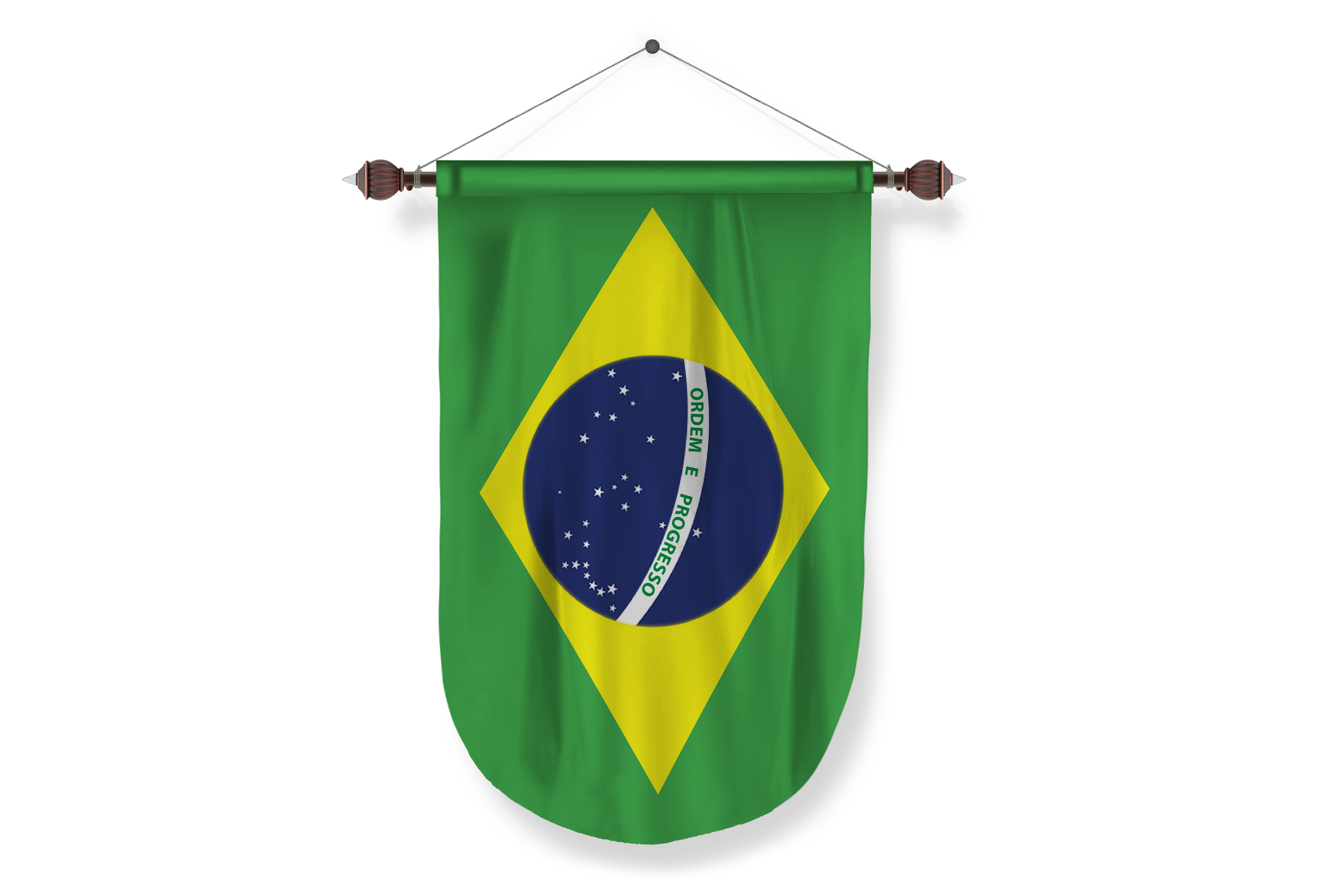brazil country flag Pennant