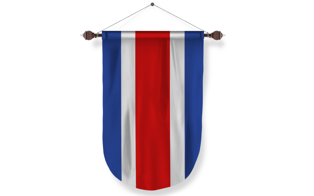 costa-rica country flag Pennant