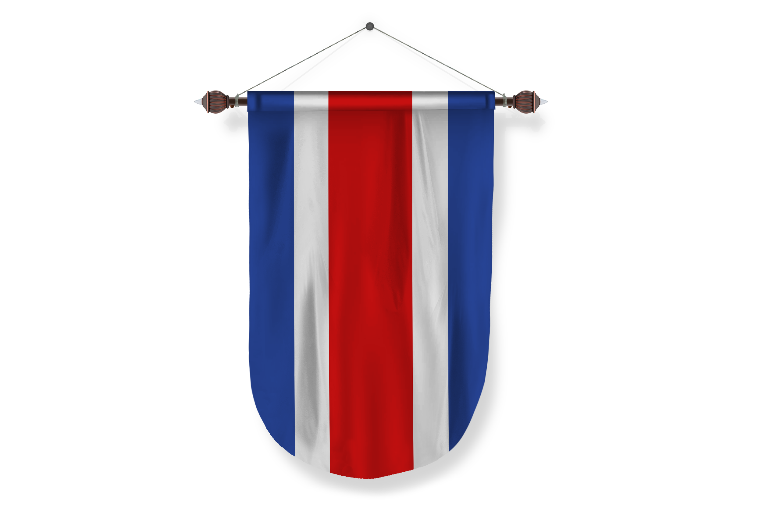 costa-rica country flag Pennant