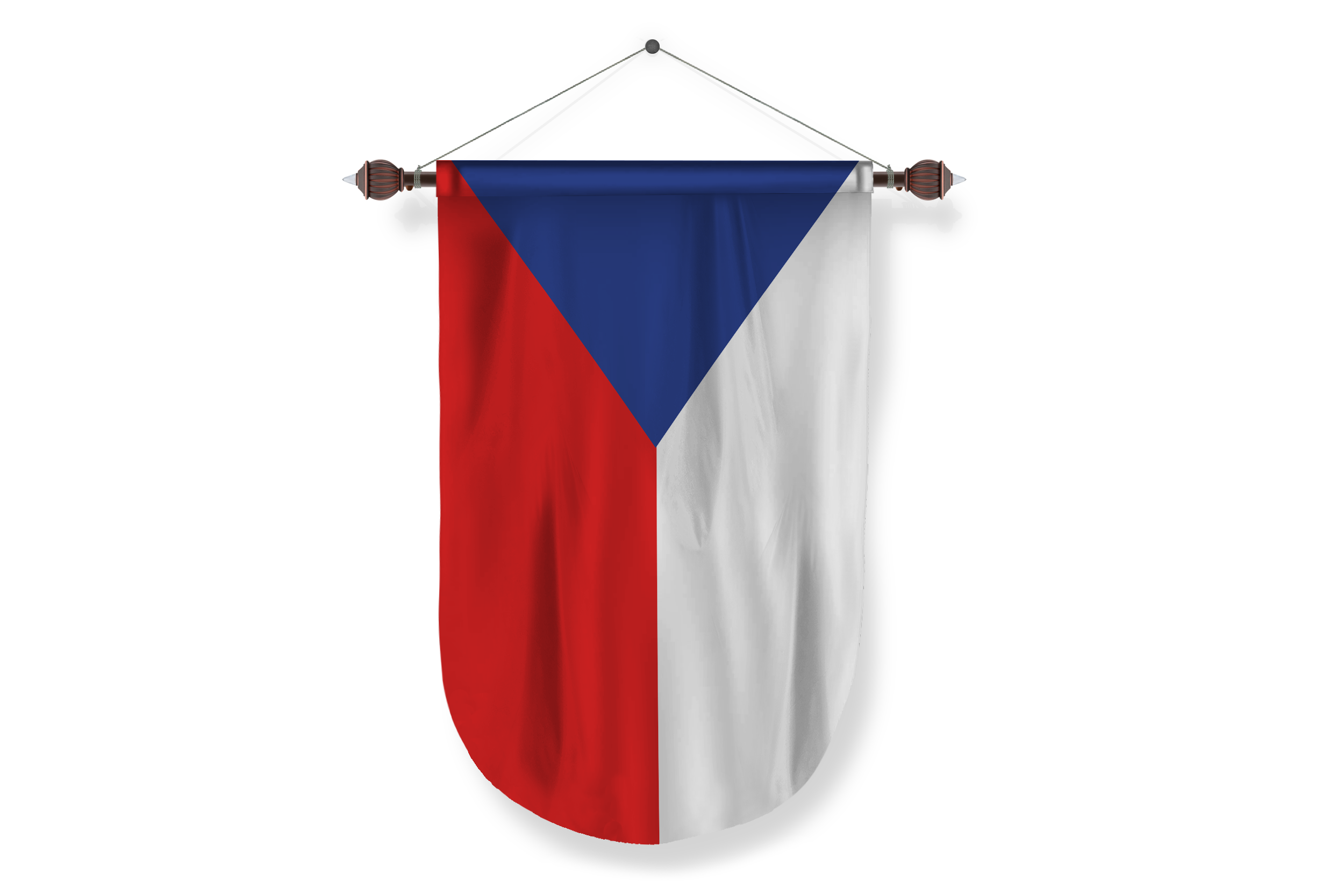 czech-republic country flag Pennant