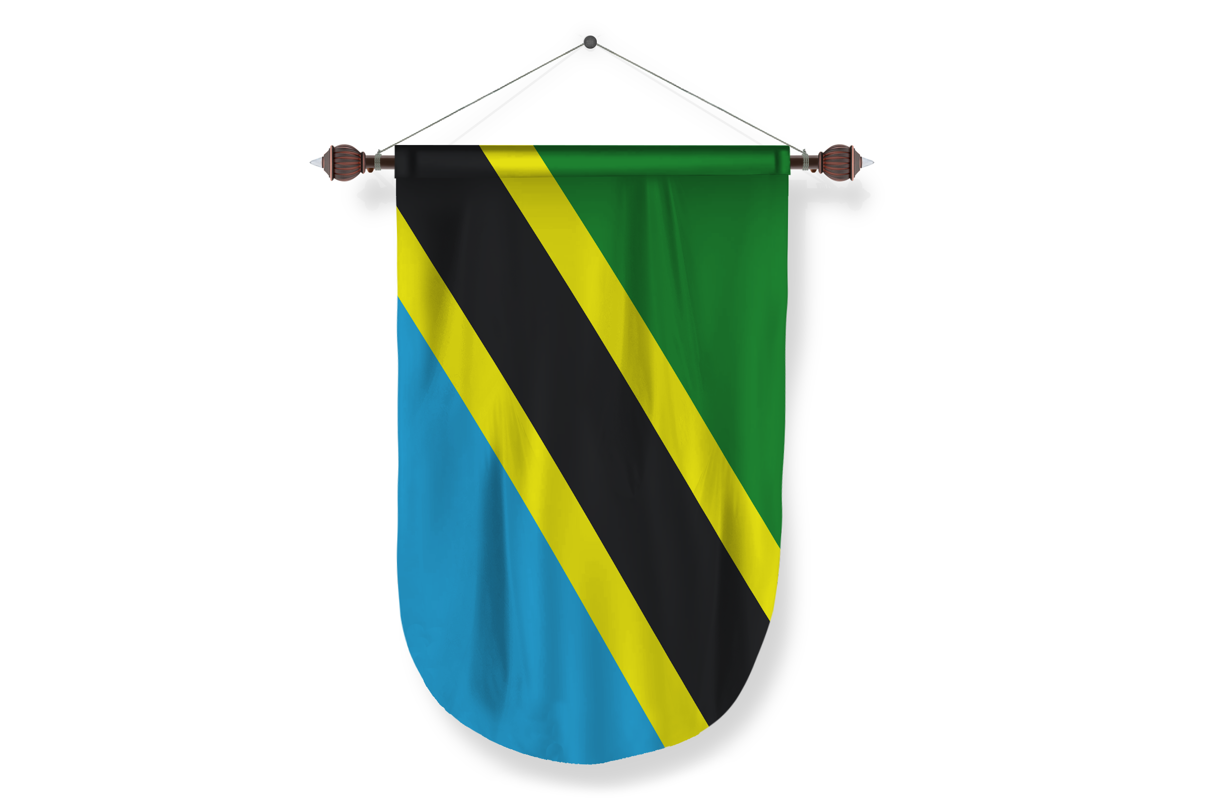tanzania country flag Pennant