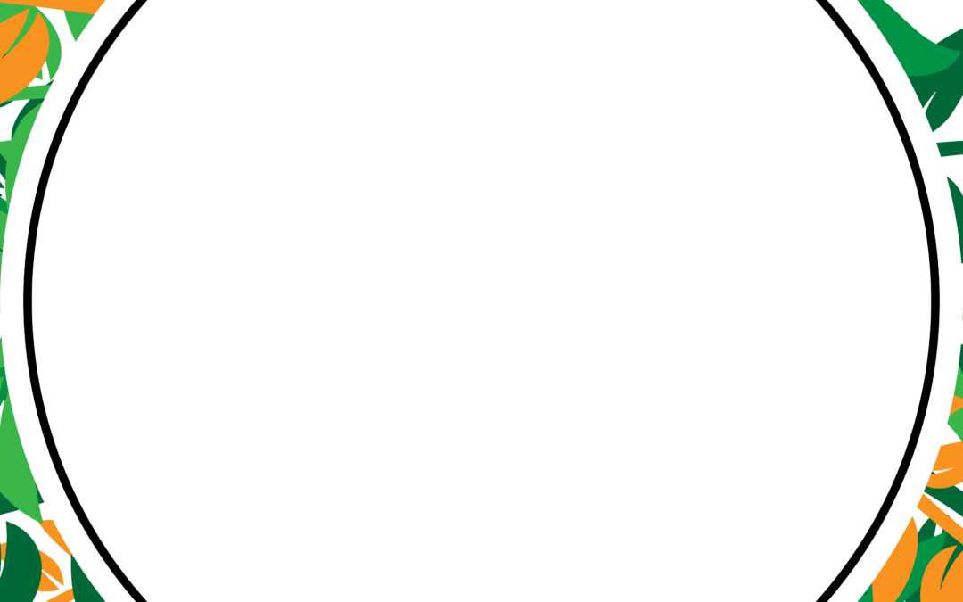 round tropical frame png