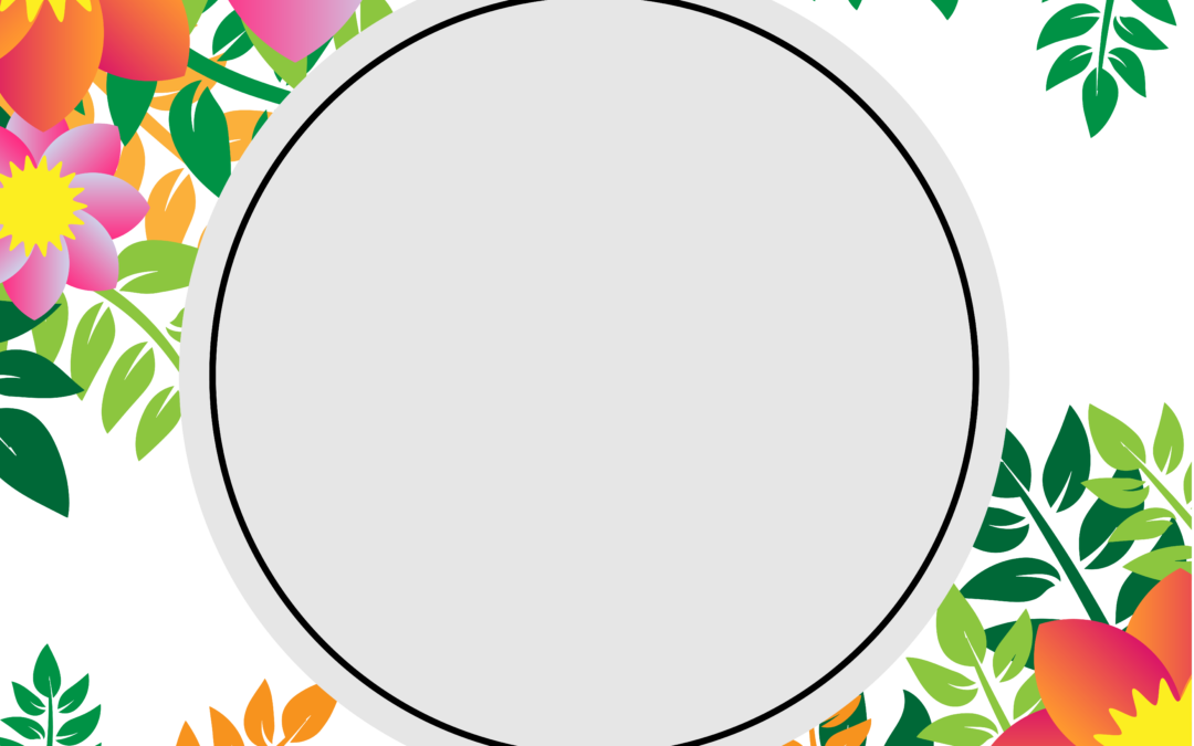 tropical flower frame png