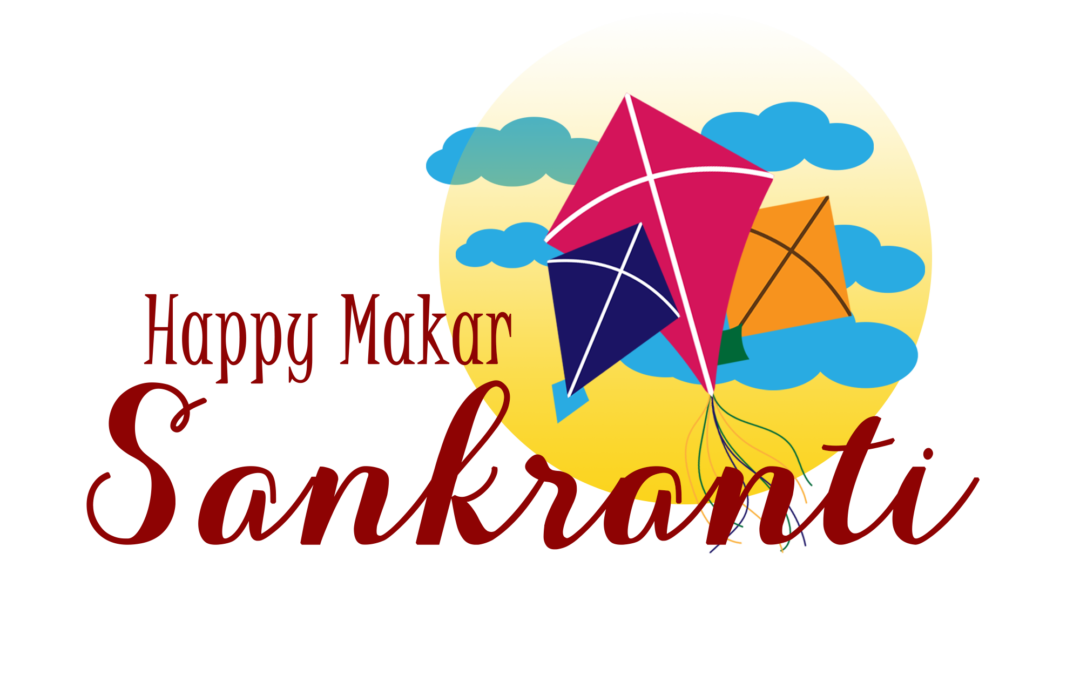 Celebrate Makar Sankranti background with colorful kites and png background