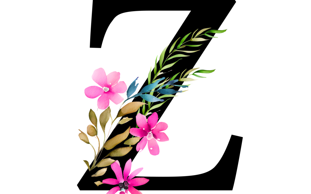 Free Transparent Floral Alphabet Illustration letter Z