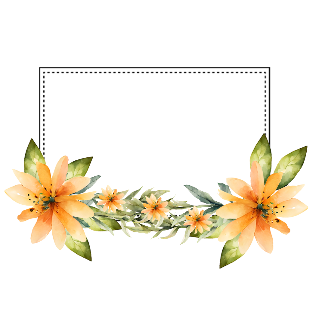 Download Transparent Floral Frames PNG Blossom Your Designs_2 - PNG Basket